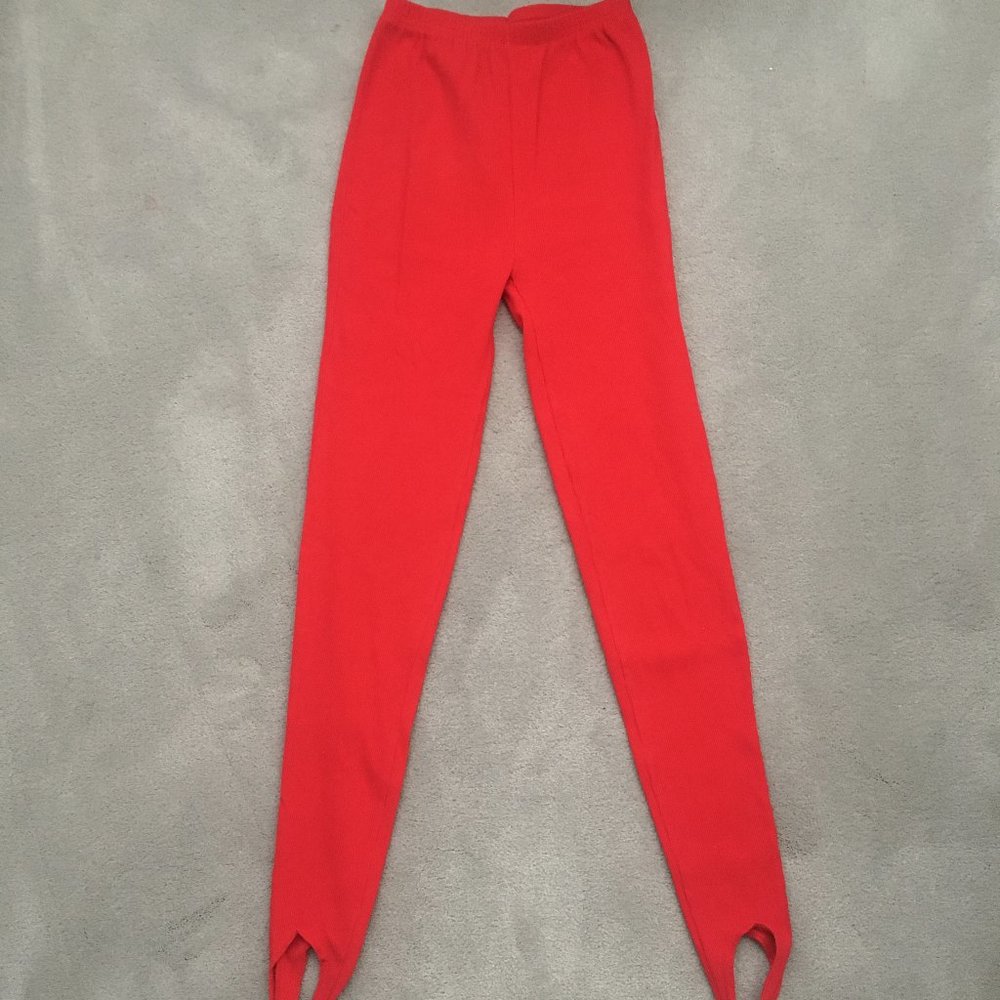 Vintage Red Stirrup Pants